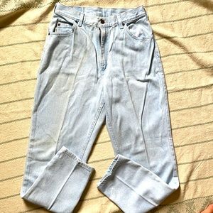 Rare vintage light wash high rise Riders